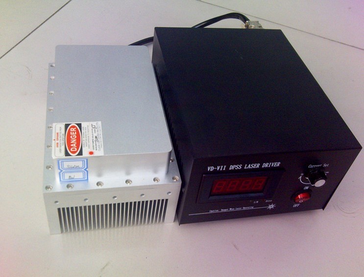 532nm 8W 绿光 激光模组/自动冷却/高功率绿光DPSS激光器